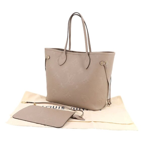 LOUIS VUITTON Monogram Empreinte Neverfull MM Tote Bag Tourterelle 90289034 - Picture 8 of 10